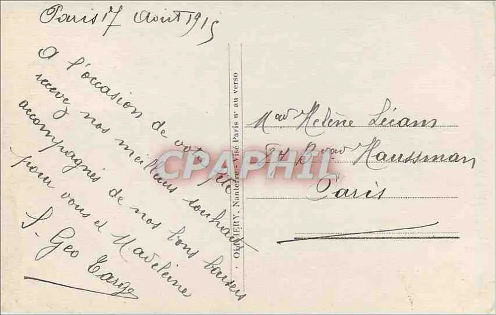 Bouquet of roses — publisher DonneGète, no. 1127 - Back