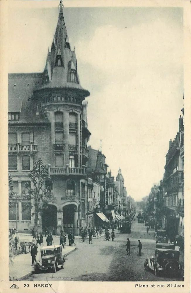 Plaats en straat Sint-Jean — NANCY — uitgever AHC, n° 20 - Voorkant