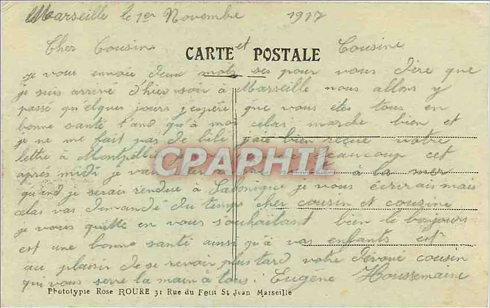 Marselha — Quai do Porto — editor PECTE - Verso