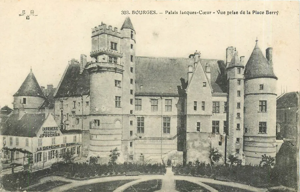 Bourges — Palais Jacques-Cœur — Ansicht vom Place Berry — Imprimerie Régionale J. Pougucier - Vorderseite