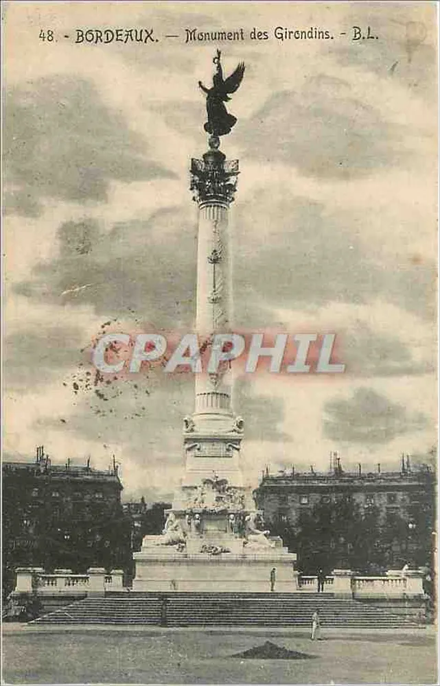 Bordeaux — Monumento dos Girondinos — B.L. n°48 - Frente