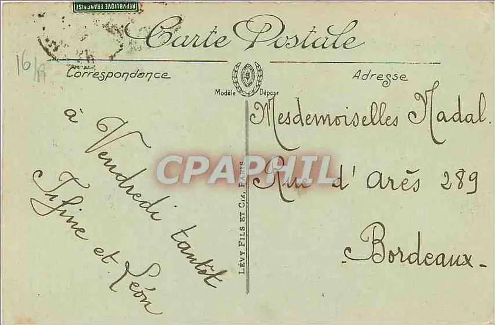 Angoulême — Em Direção ao Túnel do Caminho de Ferro — LL. - Verso