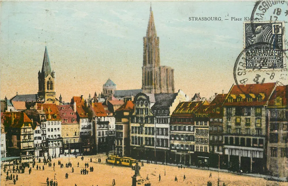 Estrasburgo — Praça Kleber — editor Félix Lab. n° 17 - Frente