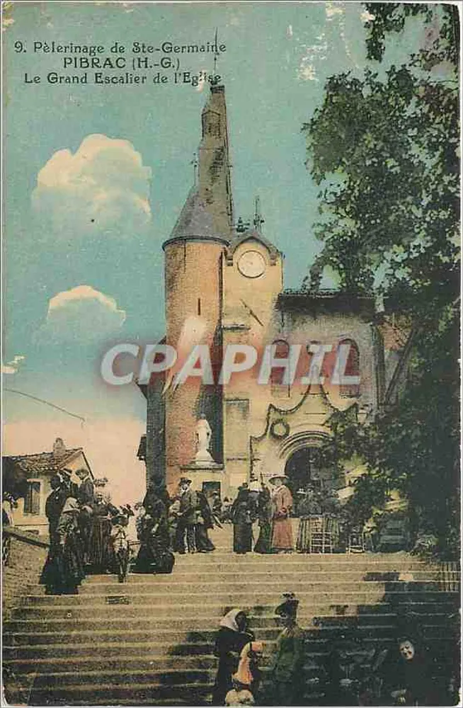 Pellegrinaggio di Ste-Germaine — Le Grand Escalier de l'Église — Pibrac (H.-G.) - Recto