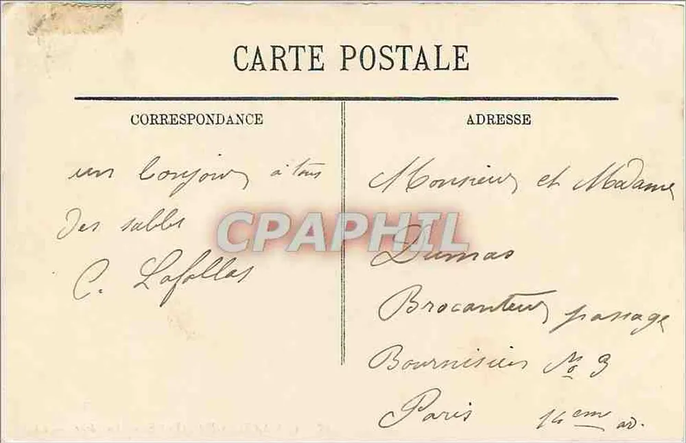 Les Sables-d'Olonne — A Praia — LL. — Editora LL, n°12 - Verso