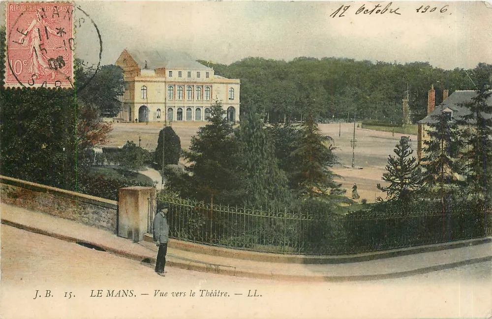 Le Mans — Visão em Direção ao Teatro — LL. — J.B. 15. - Frente