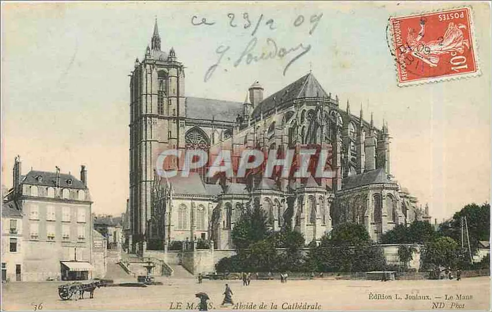 Le Mans — Abside da Catedral — Edição L. Joniaux — N°36 - Frente