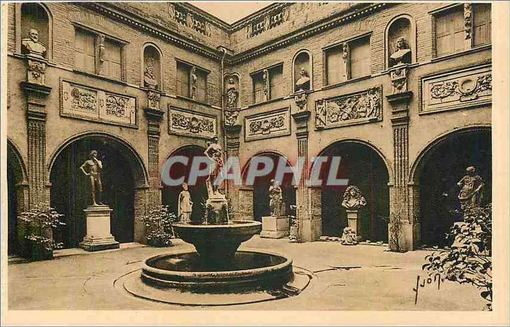 Toulouse (Haute-Garonne) — O pequeno claustro do museu — Les Éditions d'Art V. Rue 15, Paris - Frente