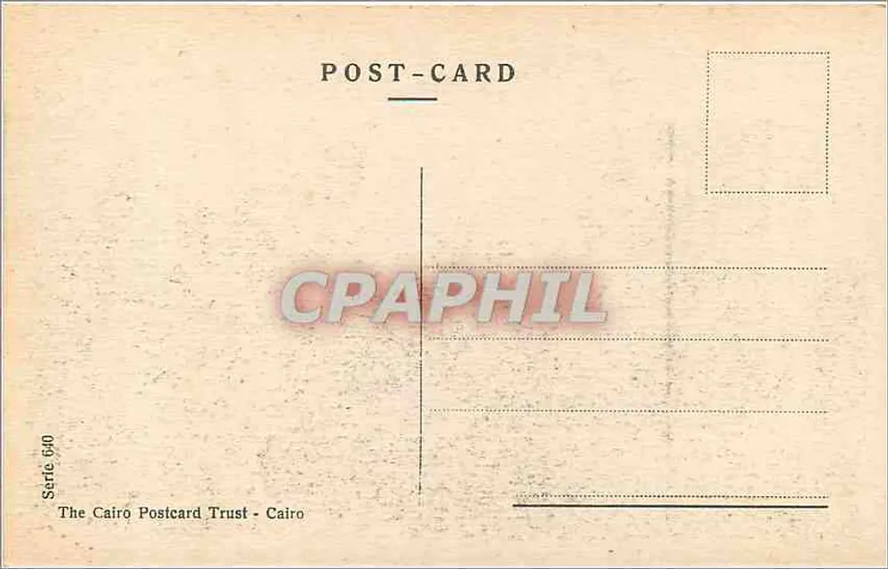 Cour de David e de Hipíco — Jerusalém — The Cairo Postcard Trust, Série 500 - Verso
