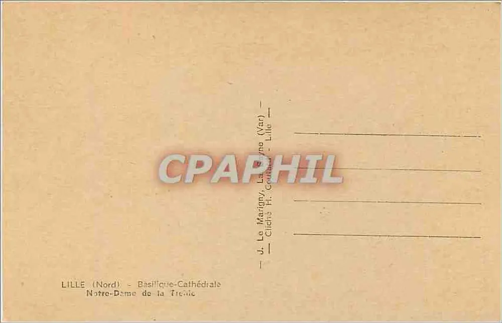 Notre-Dame de la Tichelie — Basilique-Cathédrale — Lille (Nord) - Verso