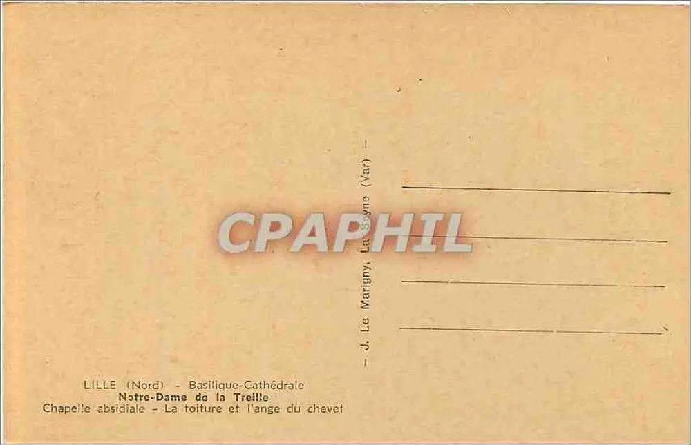 Lille (Nord) - Basilique-Cathédrale Notre-Dame de la Treille — Chapelle absidiale - La toiture et l'ange du chevet - Verso