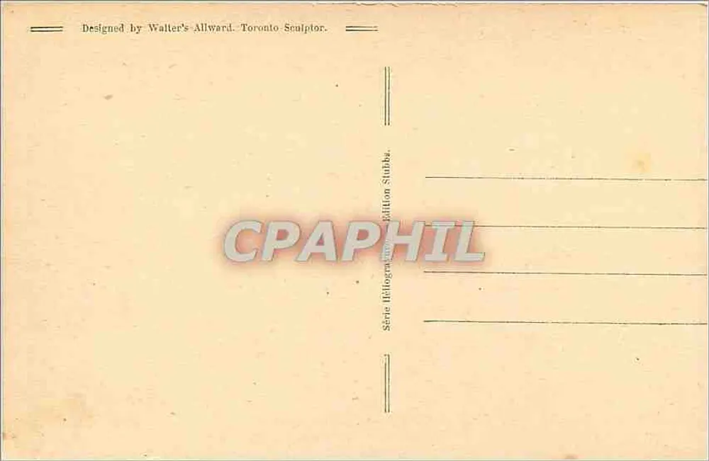 Vimy Ridge : Memoriale Canadese — La lettura dei dispersi. The appeal of the lost. — Serie Heliografica Dillon Stubba - Verso