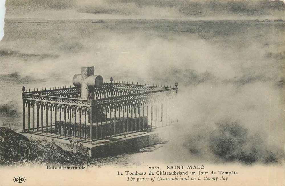 Das Grab von Châteaubriand an der Côte d'Émeraude — Saint-Malo — Verlag E.D. n°2032 - Vorderseite