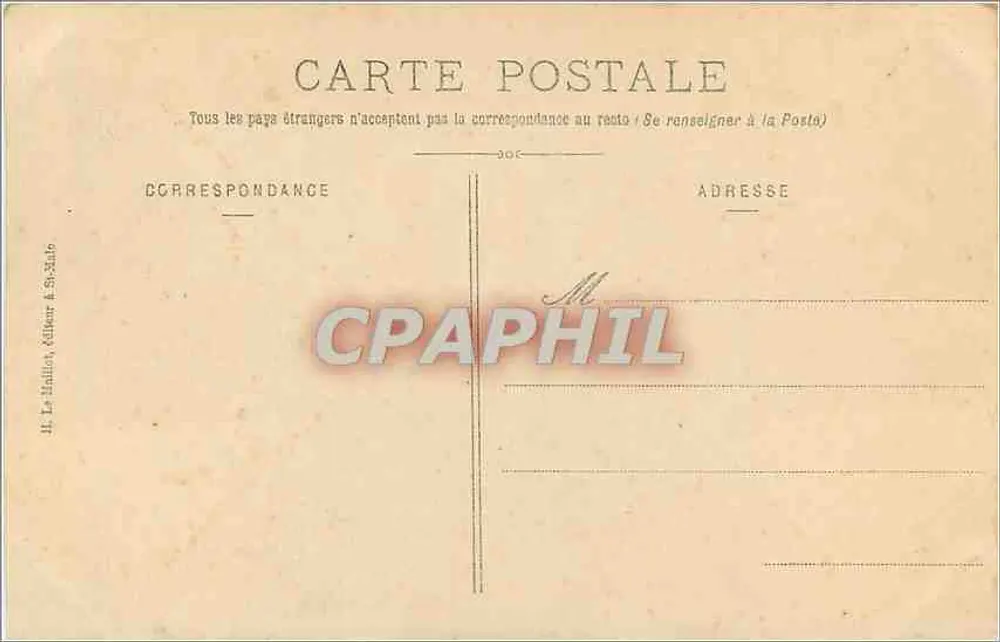 Côte-d'Émeraude - Le Fort Lalatte — HLM, n° 1100 - Verso