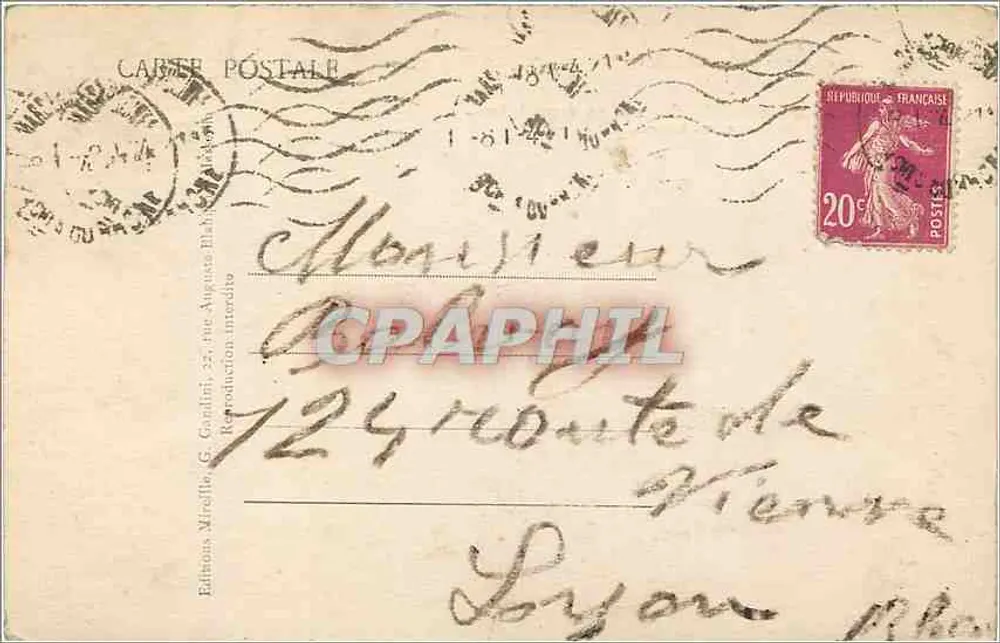 Pescadores e crianças no porto — Castelo d'If — Edições G. Gaudin - Verso