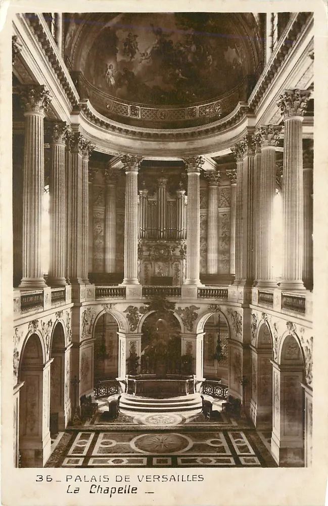 Palácio de Versalhes — A Capela — Edição dos Museus Nacionais, n° 36 - Frente