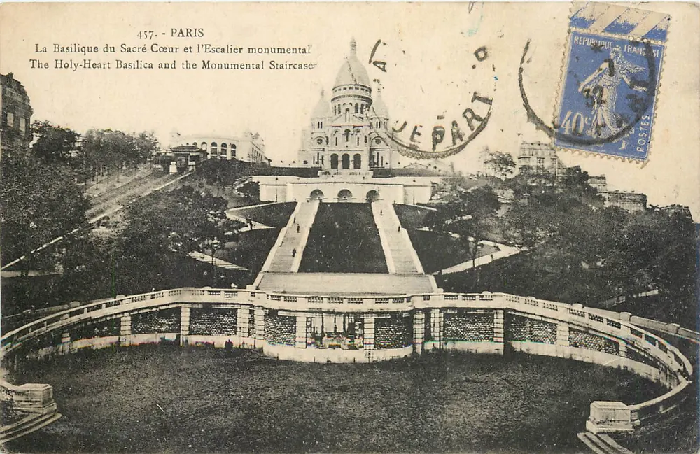 Paris — Basilika des Heiligen Herzens und monumentale Treppe — Ausgabe 'La Cigale' n°457 - Vorderseite