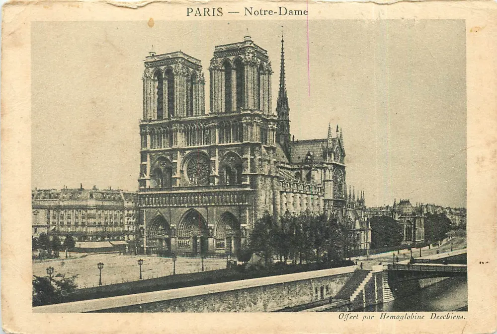 PARIS — Notre-Dame — Oferecida por Hemoglobine Deschiens - Frente