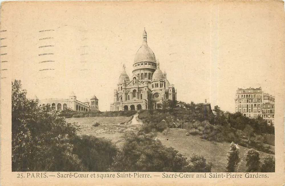 Paris — Catedral do Sagrado Coração e praça São Pedro — editor não identificado, n° 25 - Frente