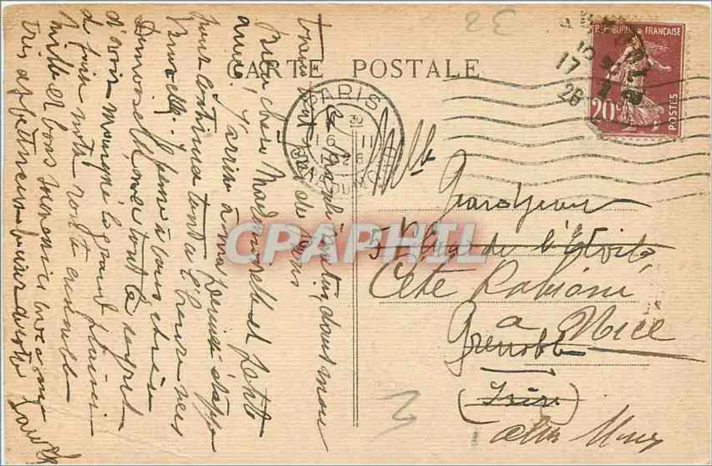 Paris — Catedral do Sagrado Coração e praça São Pedro — editor não identificado, n° 25 - Verso
