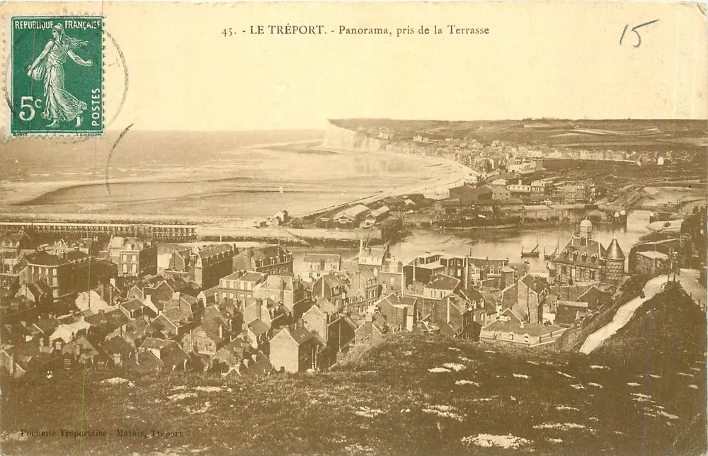 Le Tréport - Panorama, taken from the Terrace - Tréport Folder - Matins, Tréport - Front