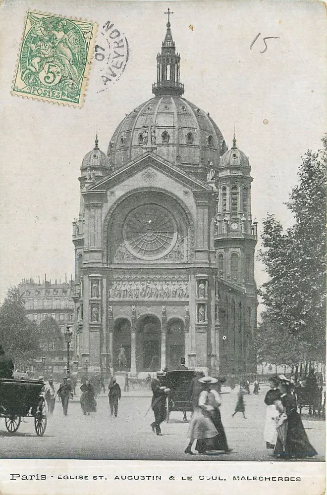 Paris - Igreja de Saint-Augustin & o Coração de Malesherbes - Frente