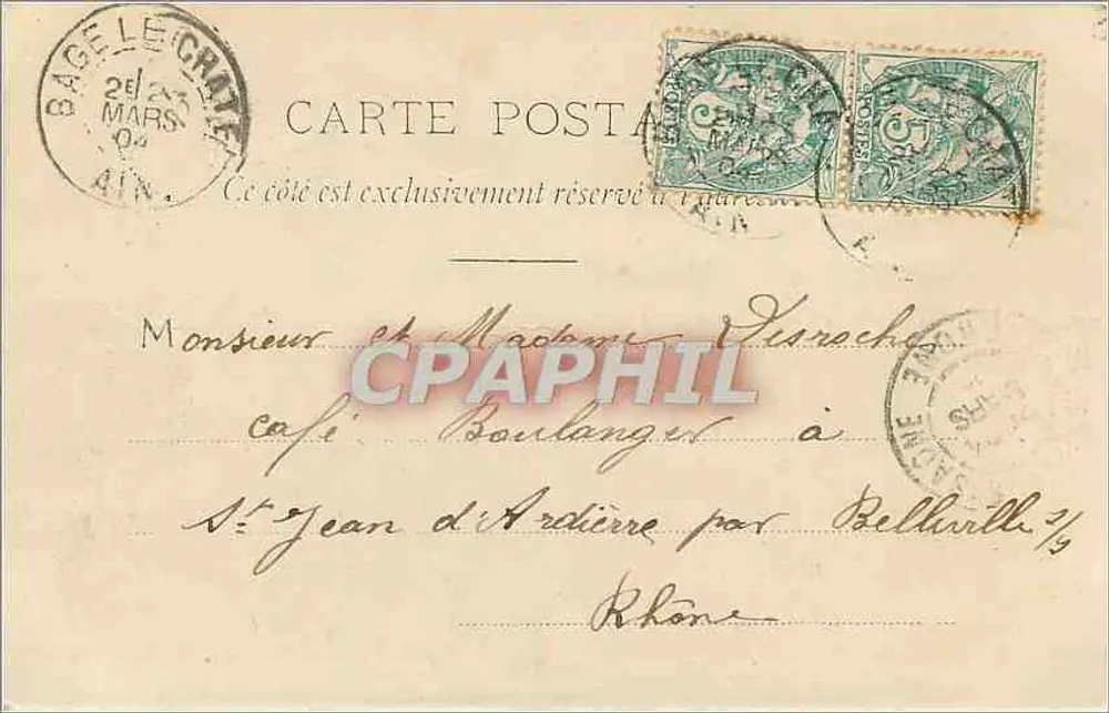 Castelo de Longes (Salignat Ain) — Coleção dos Castelos da Borgonha, Fototipia Bourgeois Frères, Chalon s/s - Verso