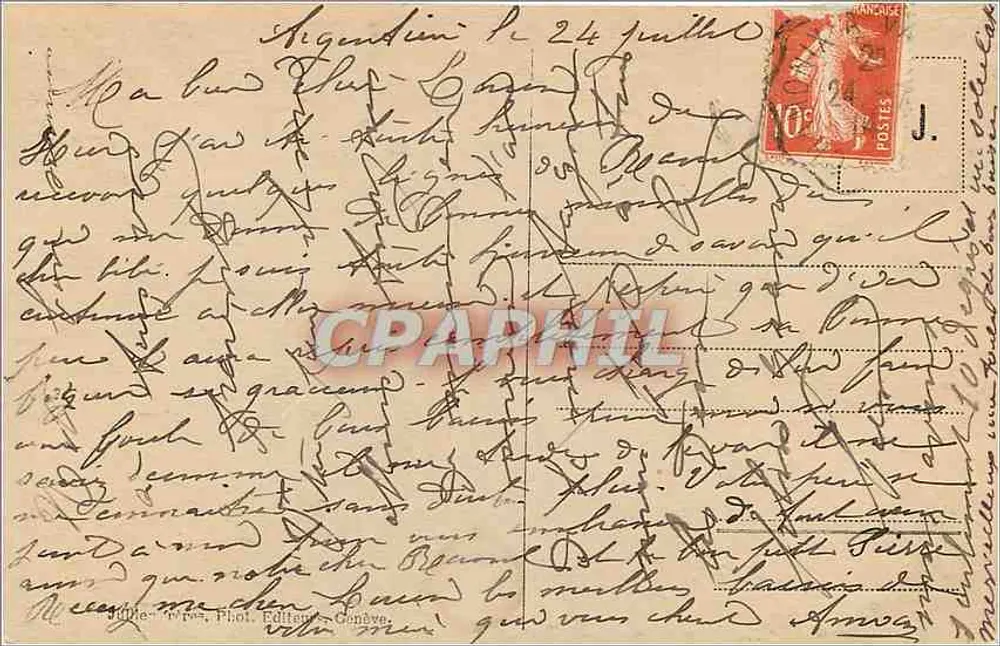 Chamonix e o Monte Branco — vista panorâmica — J.J. 2221 - Verso