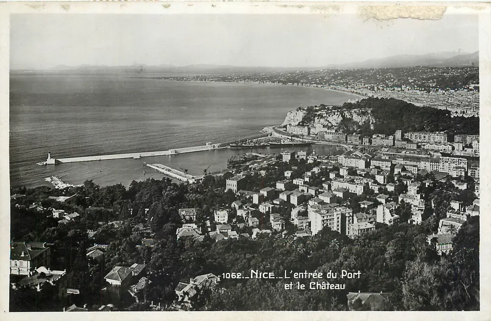 Nice — A entrada do Porto e o Castelo — Edição La Cigogne - Frente