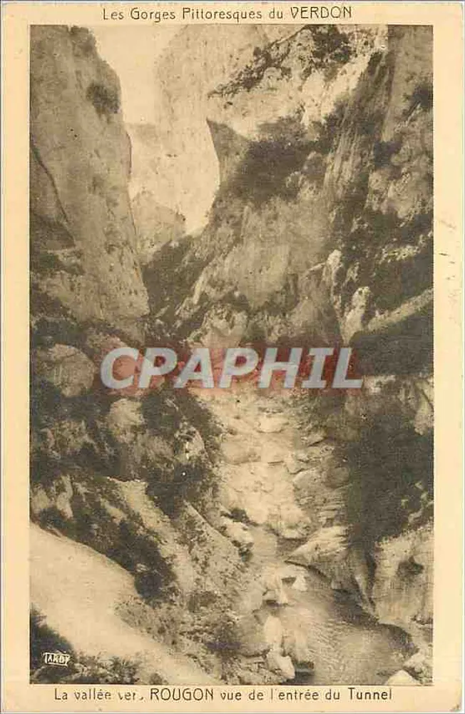वेर्डोन के चित्रकारी गॉर्ज — टनल के प्रवेश के दृश्य — प्रकाशक टारोप - आगे