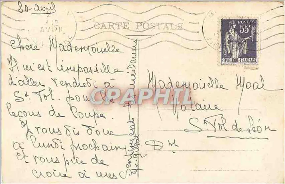 Tropheunteuniou — Eigentum des Marschalls Foch, in Ploujean (Finistère) - Rückseite