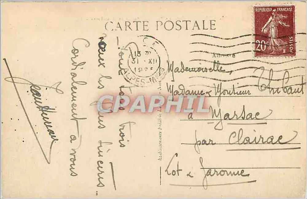 Nice — Les Quais du Port et la Pointe du Mont-Boron — FL. - Verso
