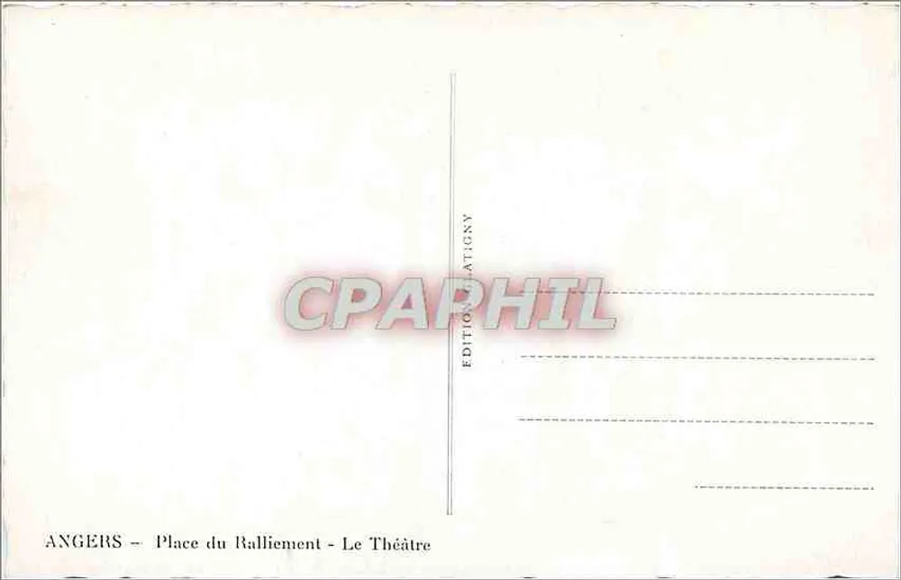 Angers — Place du Ralliement — Le Théâtre — Édition Atigny - Verso