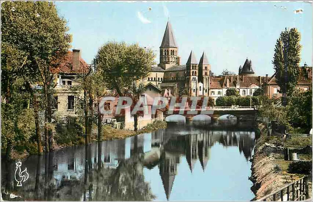 Paray-le-Monial — A Basílica e a Bourbince — Les Tirages Modernes, n°40 - Frente