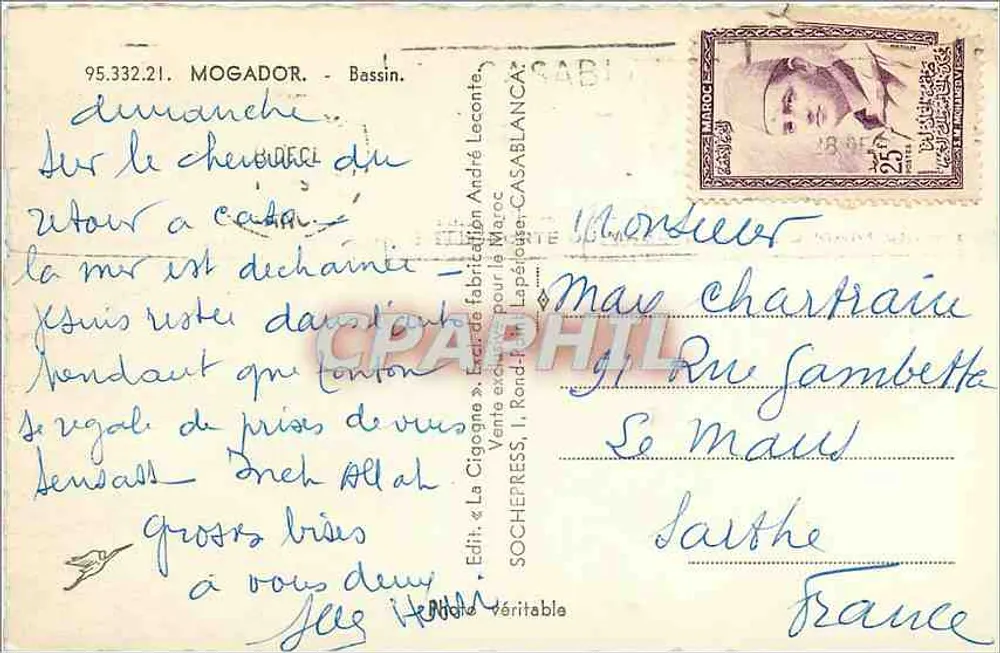A Garça — Fortaleza de Mogador — Edição La Garça, n° 95.332.21 - Verso