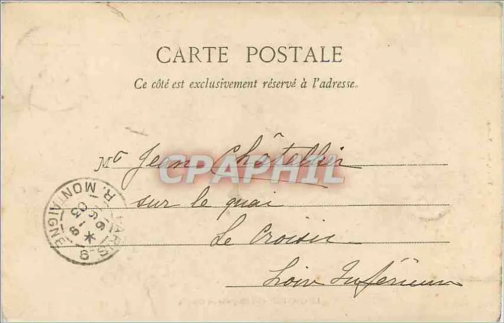 Le Croisic - A Capela do Crucifixo — A. Thuret, editor, Nantes - Verso