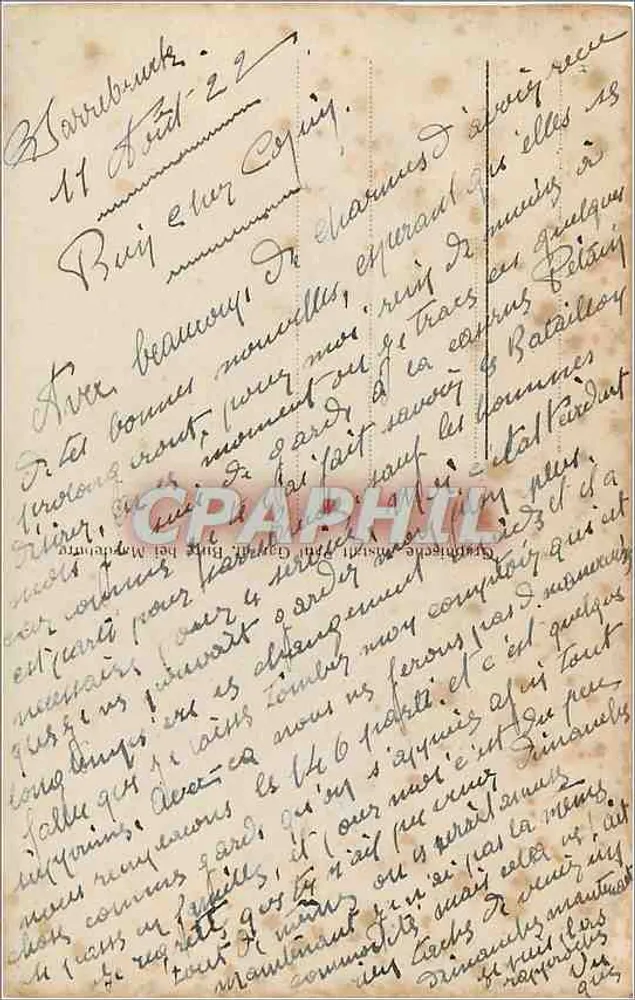 Menina com cabelos trançados — carta postal autografada com 'Mary' — série 5523 - Verso