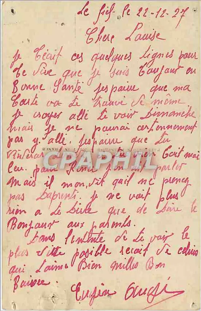 Mãe segurando seu bebê — foto de estúdio — DIX PARIS 2543 - Verso