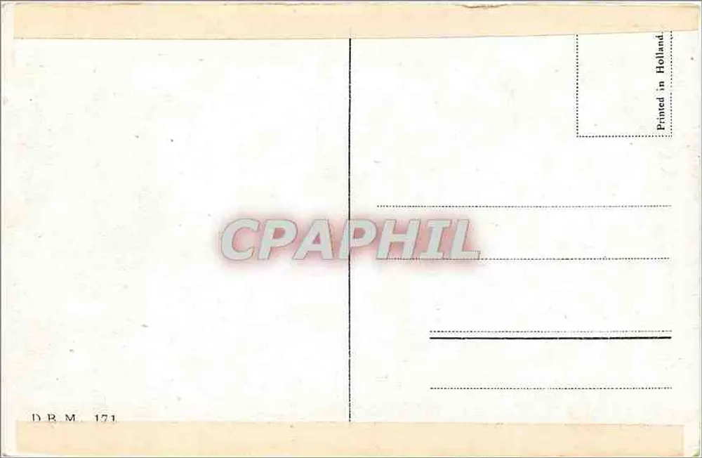 Volendammer Meisje — criança com chapéu tradicional — editor não identificado, n° de série DRM 171 - Verso