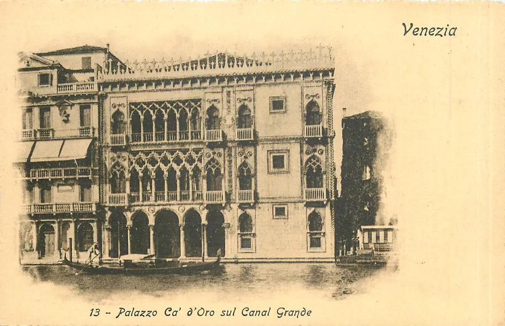 Palazzo Ca' d'Oro am Grand Canal — Venedig — Antike Ansichtskarte, n°13 - Vorderseite
