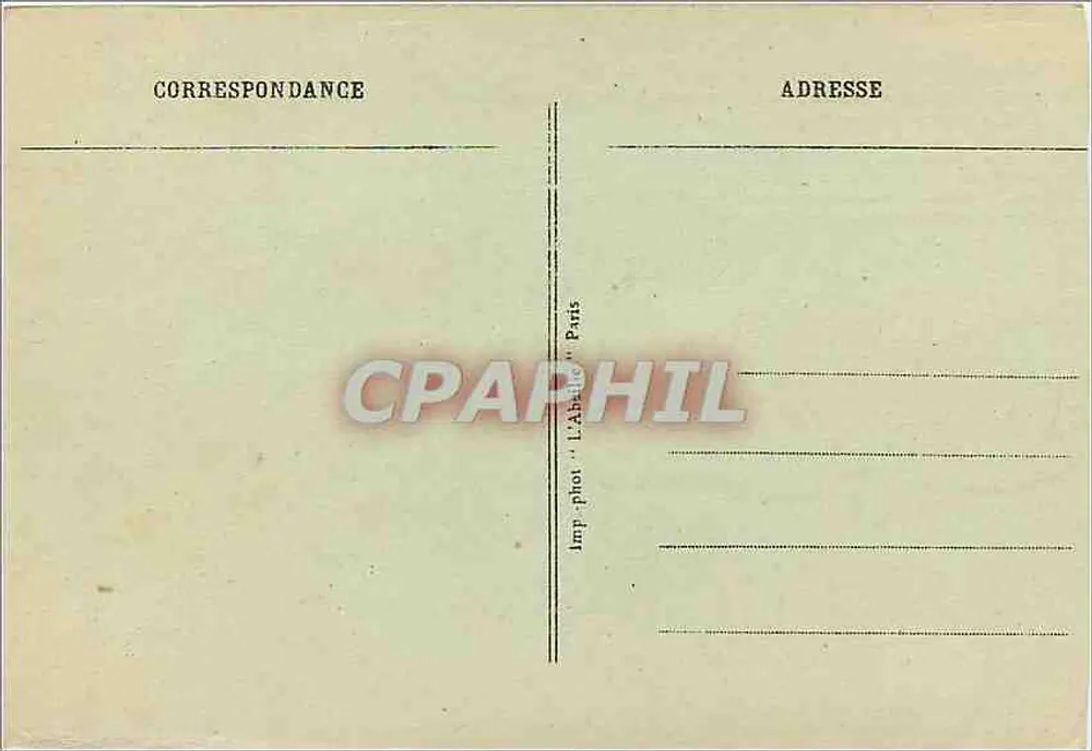 Paris - Le Panthéon et la Statue de J.-J. Rousseau — Imp. phot. L'Abatille, Paris - Verso