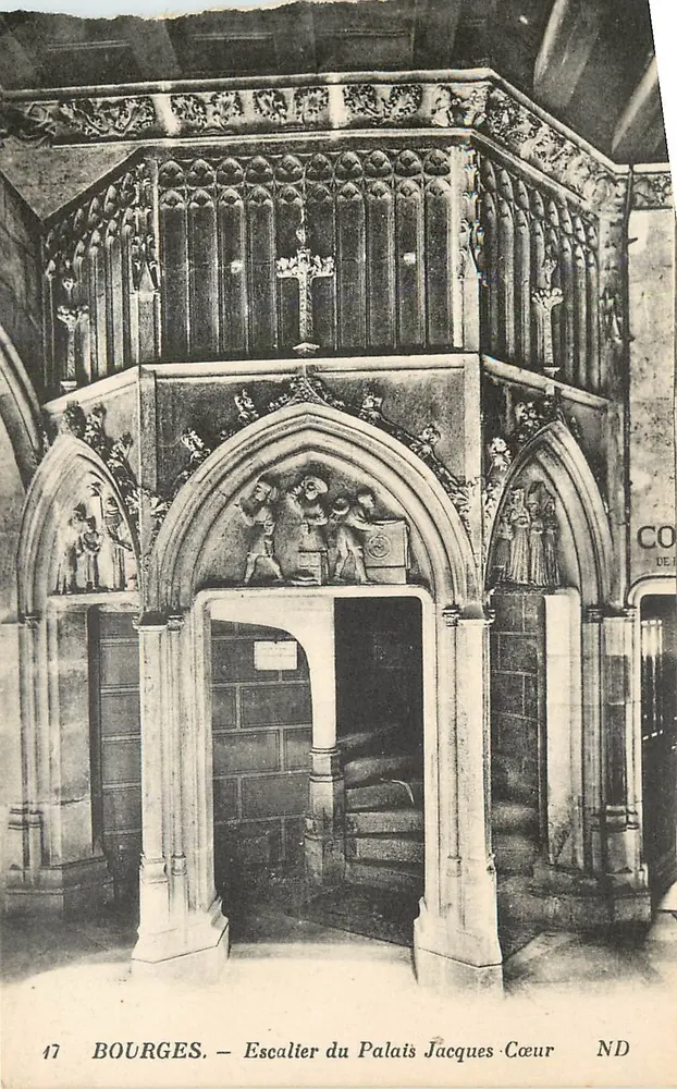 Bourges — Schody Pałacu Jacques-Cœur — ND - Awers