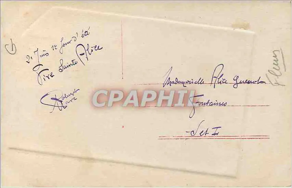 Lilás — carta de vœux — A.S.H.I. n°296 - Verso