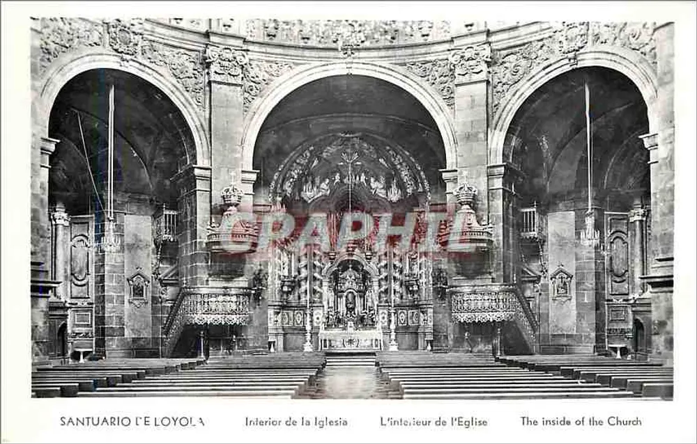Sanctuarium Loyola — Innenansicht der Kirche — Manuel Rio - Vorderseite