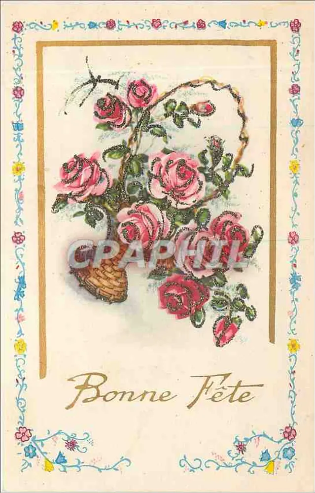 Bouquet of Roses — Happy Birthday — Imprimerie France, n°274 - Front