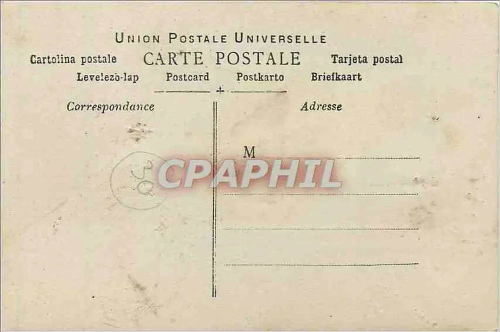 Casal apaixonado — rosas e texto poético — Paris, n°229 - Verso