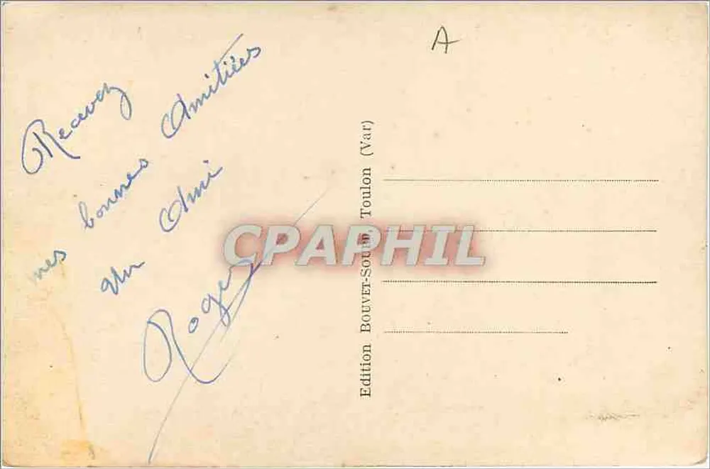Toulon — Vue Générale prise du Mourillon — Édition Bouver-Soult (Var) - Verso
