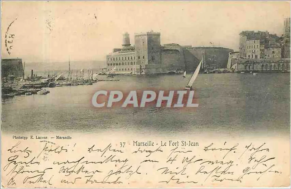Marseille - O Forte Saint-Jean — Phototyp E. Lacour, n°37 - Frente