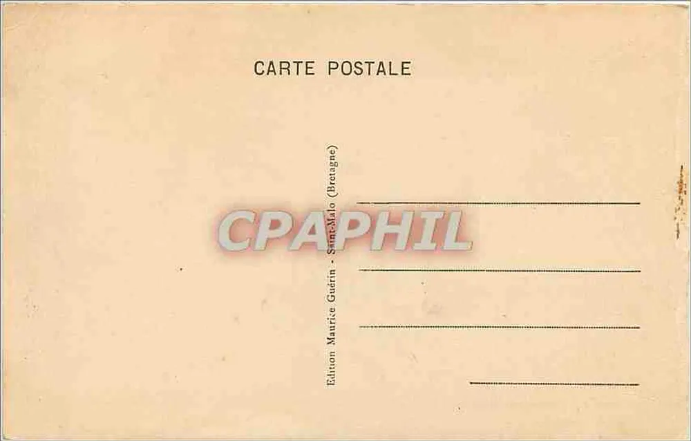 St-Malo (Bretagna) — Vista scattata dalla Digue — Il Forte Nazionale, Il Grand Bé — editore Motice, n°19 - Verso