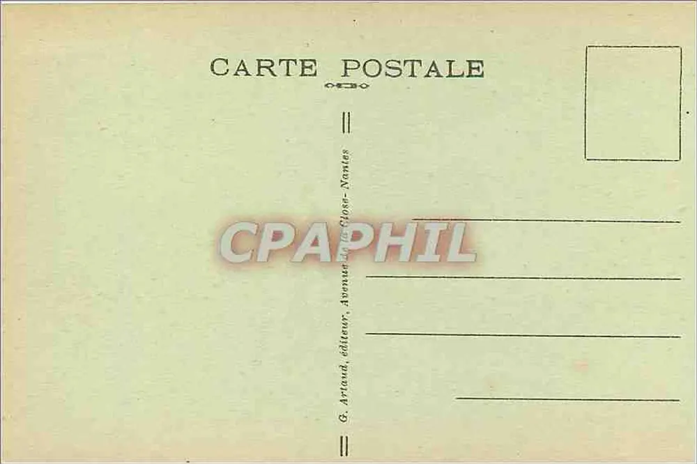 Hôtel de la Digue — Le Touquet-Paris-Plage — G. Artland, Nantes - Verso